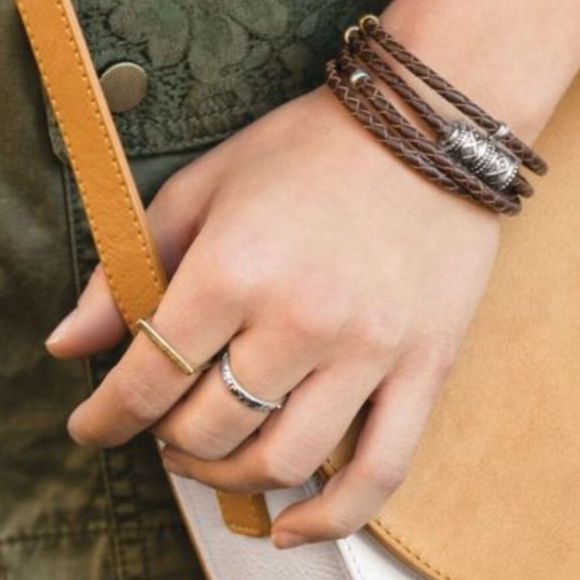 SILPADA Two Tone VARIED DETAILS Stacking Ring Sz 7 NIB - Picture 4 of 14